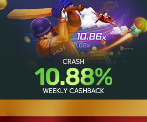 Crash 10.88% Weekly Cashback